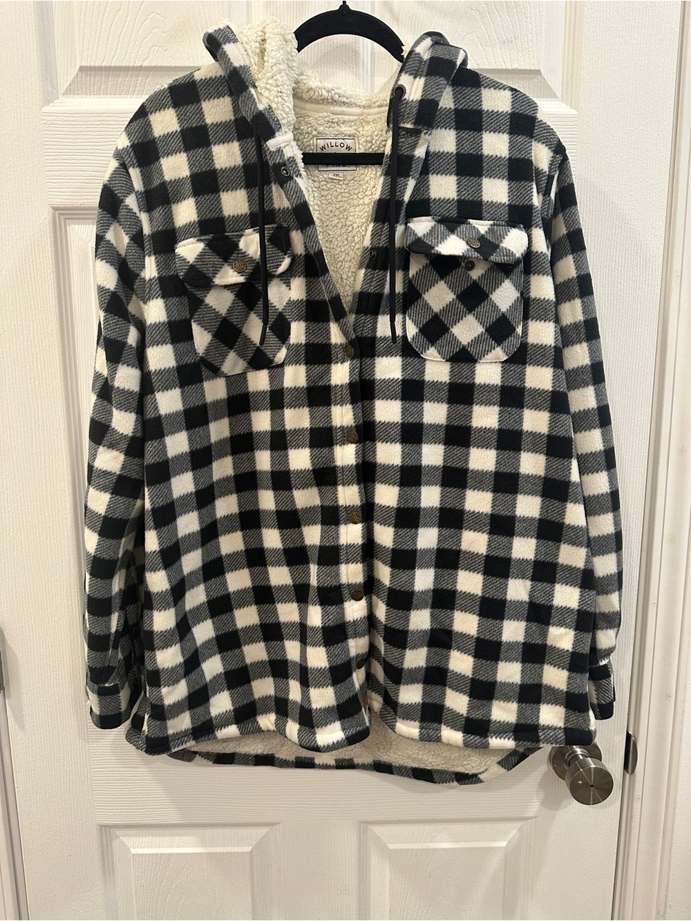 Willow and pine sherpa lined buffalo plaid womens shacket size XXL EUC